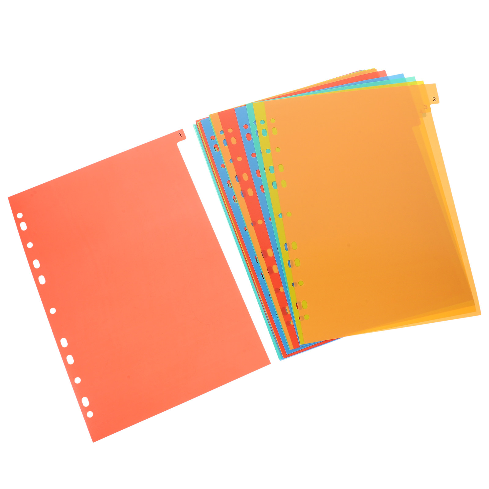 Tab Divider A4 - 20 Feuilles de Diviseurs en Plastique