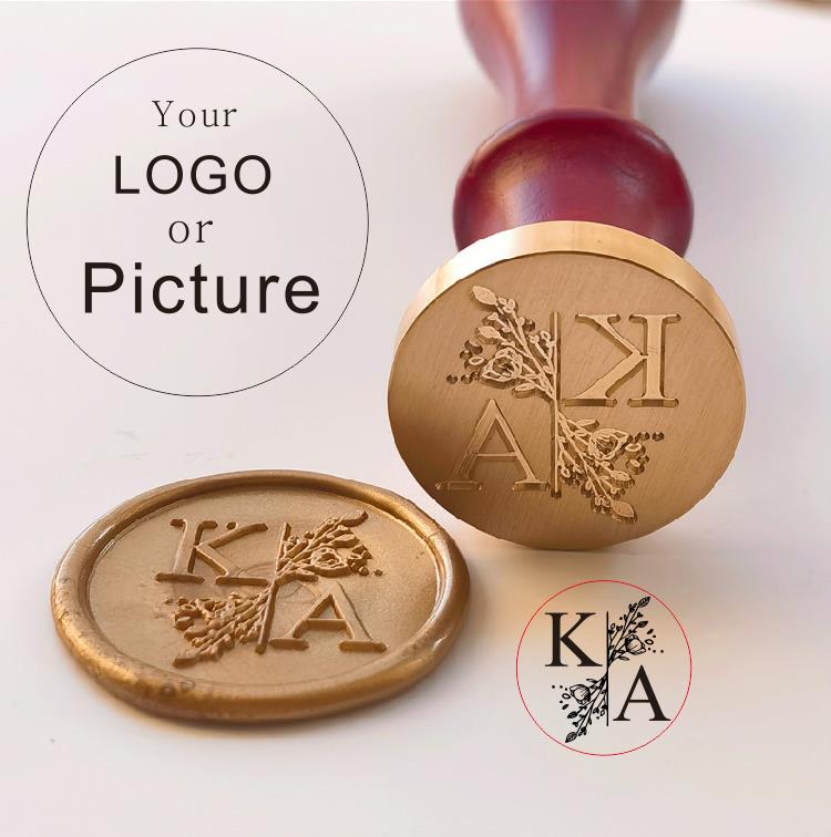 Wax Seal Stamp Set - Sceau de cire personnalisé, avec propre