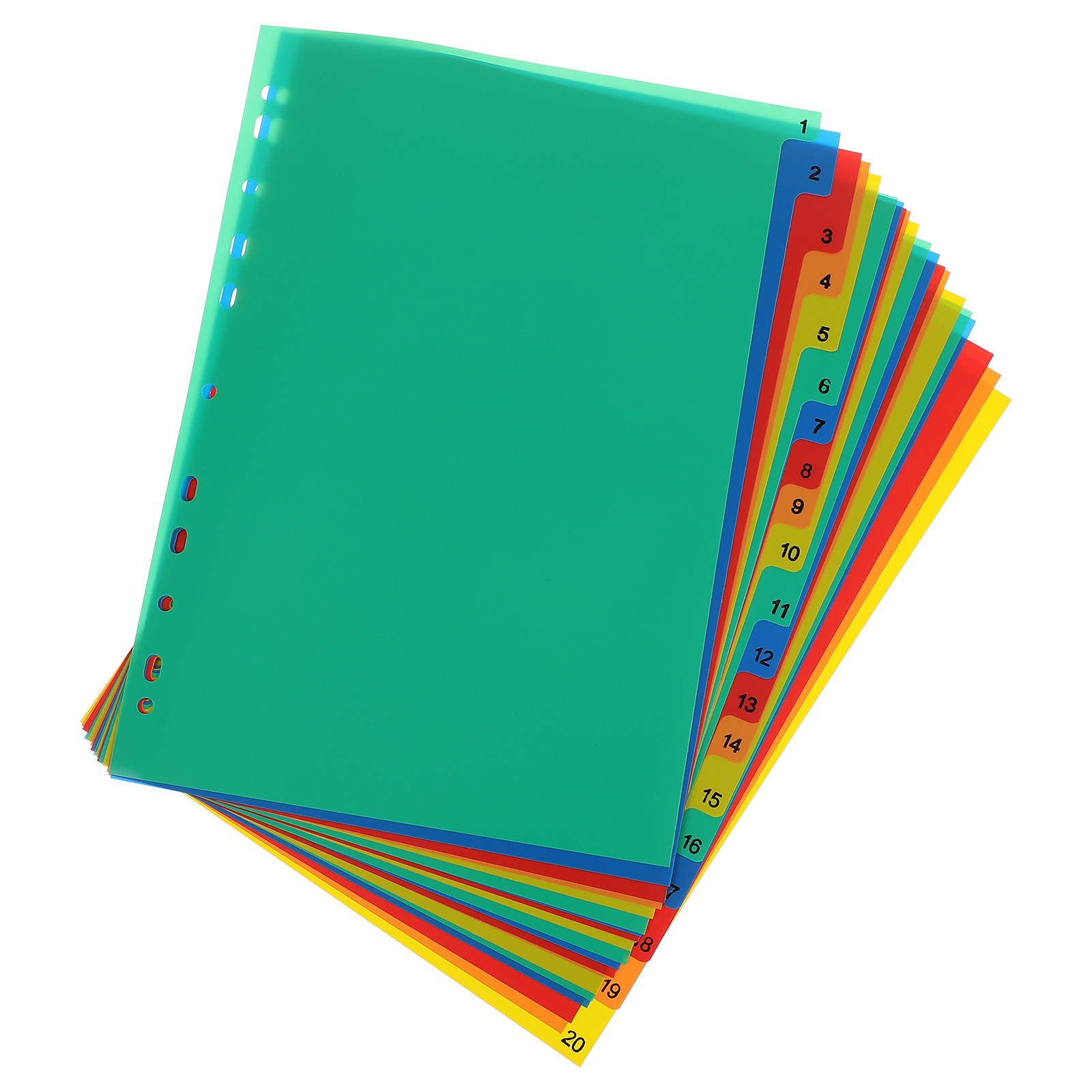 20 intercalaires en plastique  - Tab Divider A4 avis et prix